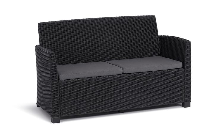 Mia 4 Seater Lounge Set With Storage Table - Grey